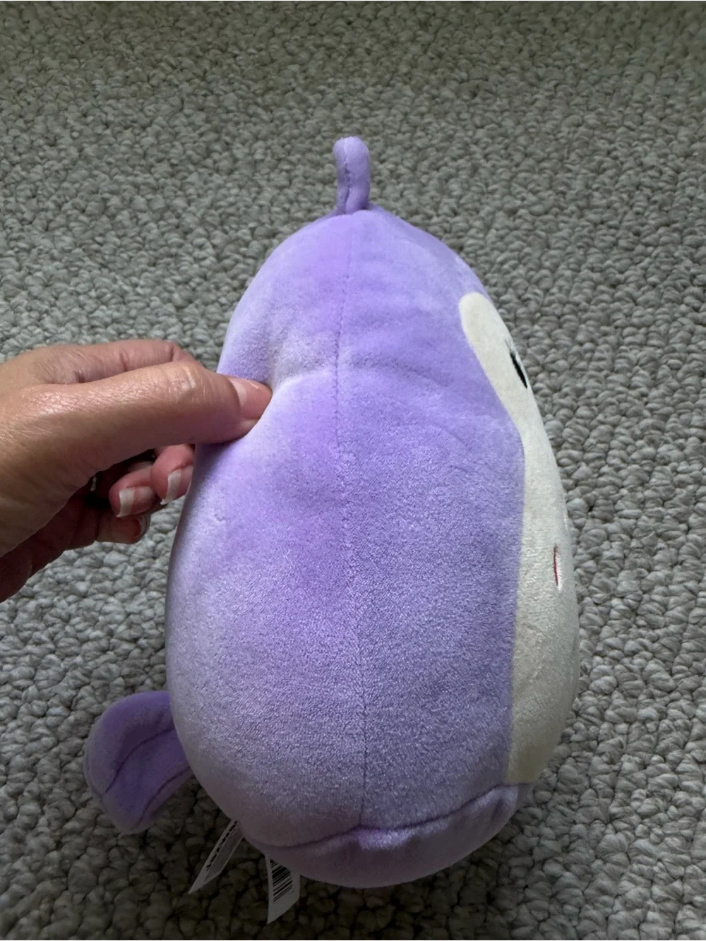 Official Squishmallows Holly the Purple Owl With Flower Pin
